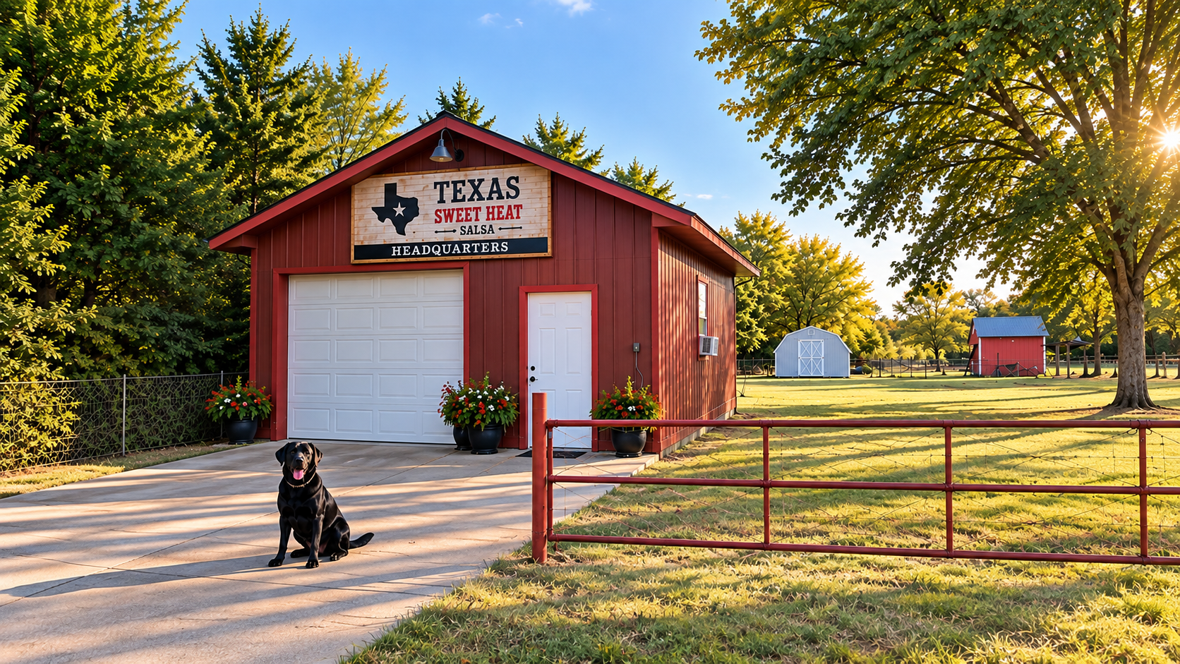 Texas Sweet Heat Salsa headquarters with Goose